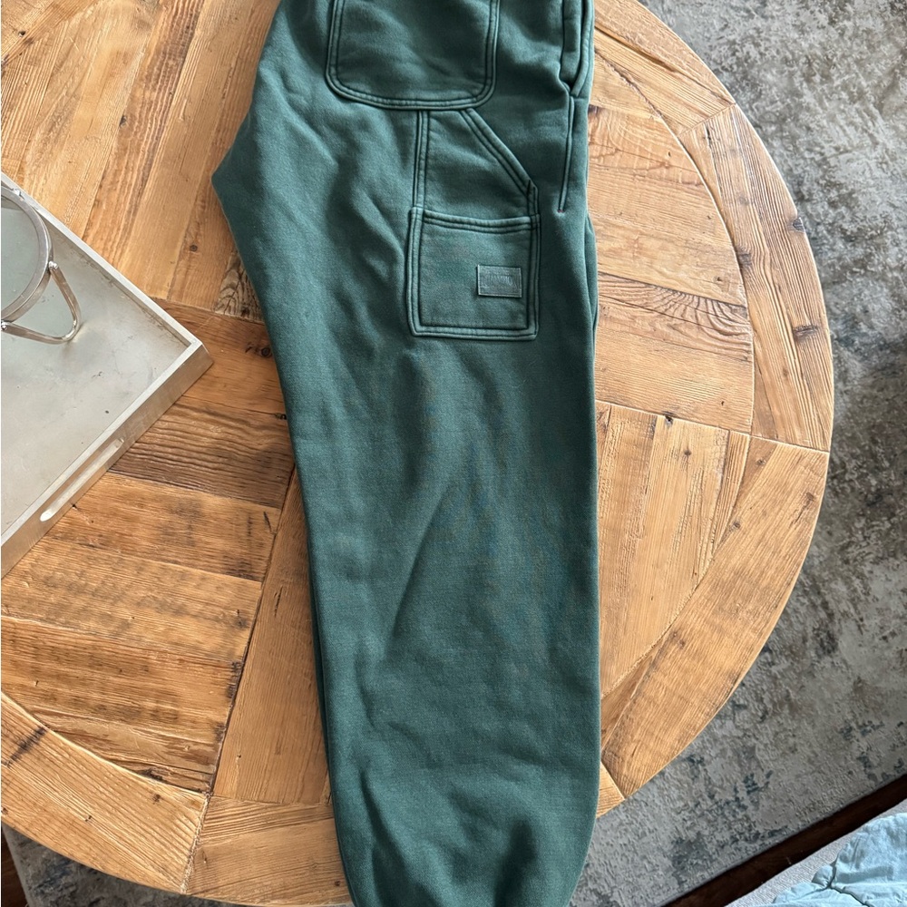 Champion carpenter reverse weave green sweatpants, green, size medium